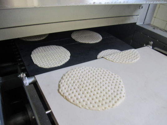 satın al Çeşitli Çap Pizza Kabuğu için Siemens PLC tarafından kontrol edilen Endüstriyel Pizza Üretim Hattı Çevrimiçi üretim